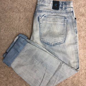 One Teaspoon Mid Rise Boyfriend Distressed Jeans